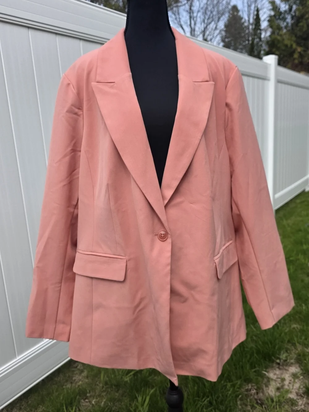 Lane Bryant Peach Blazer Size 26 Plus Size Career Jacket
